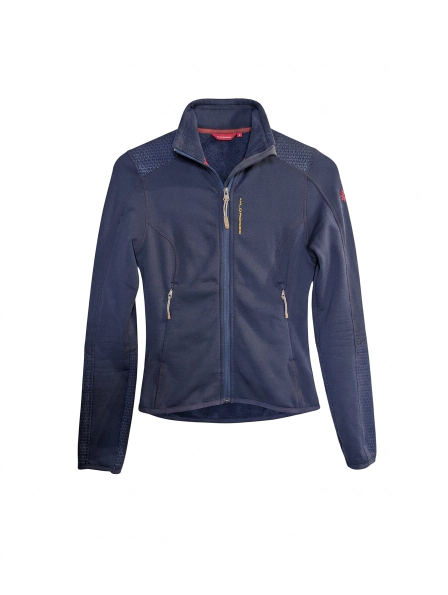 Wild Roses Women's Technical Polartec Fleece Jacket - Navy Blue - Image 1