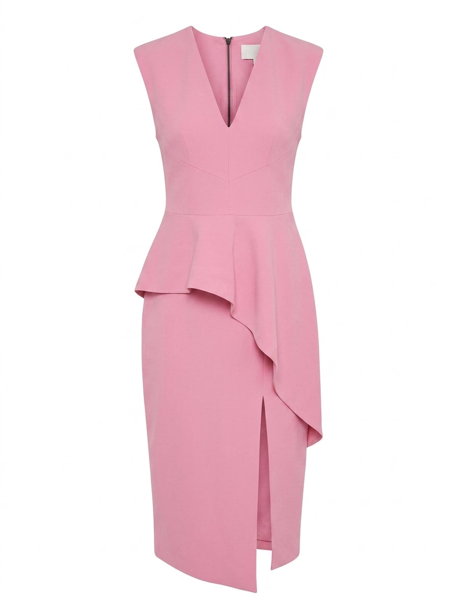 Ginger & Smart Pink Sleeveless Midi Dress - Size 8 - Image 1