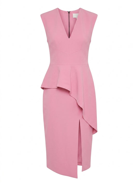 Ginger & Smart Pink Sleeveless Midi Dress - Size 8 - Image 1