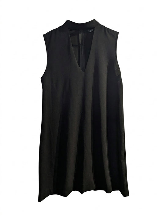 Zara Black Sleeveless Choker Neck Mini Dress - Size M - Image 1