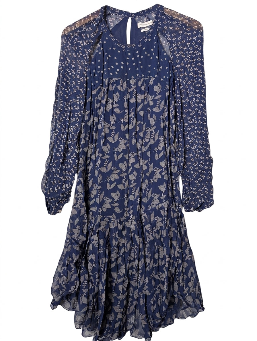 Isabel Marant Etoile Yana Floral Print Viscose Midi Dress - Blue Size 38 - Image 1