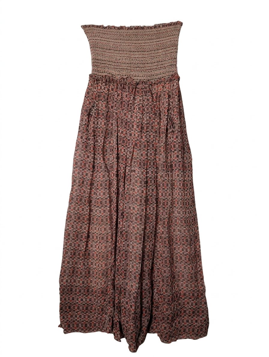 Isabel Marant Silk Maxi Dress - Smocked Tube Top - Size 34 - Image 1