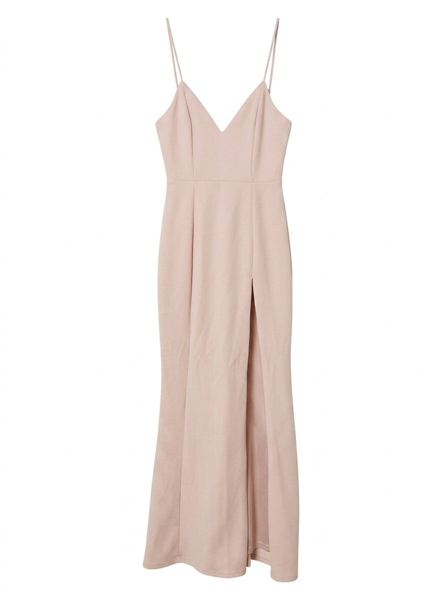 Showpo Formal Slip Dress Blush Pink AU 8 - Image 1