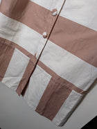 Alice McCall Striped Puff Sleeve Midi Dress Brown and White - Image 4