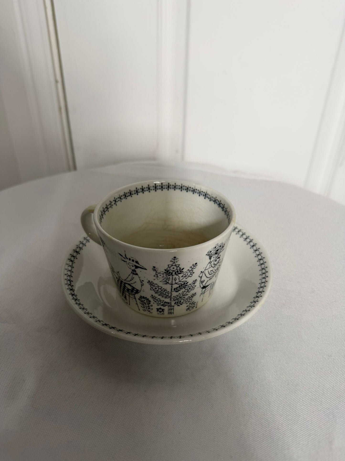Vintage Arabia Finland Emilia Tea Cup & Saucer Set - 8 Piece Collection - Image 4