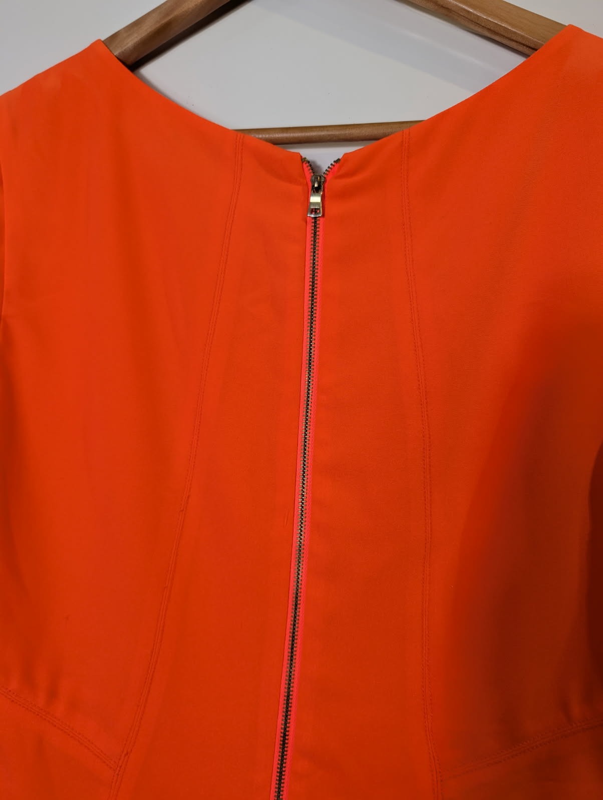 Victoria Beckham for Target Orange Short Sleeve Sheath Dress - US 4 - Image 4