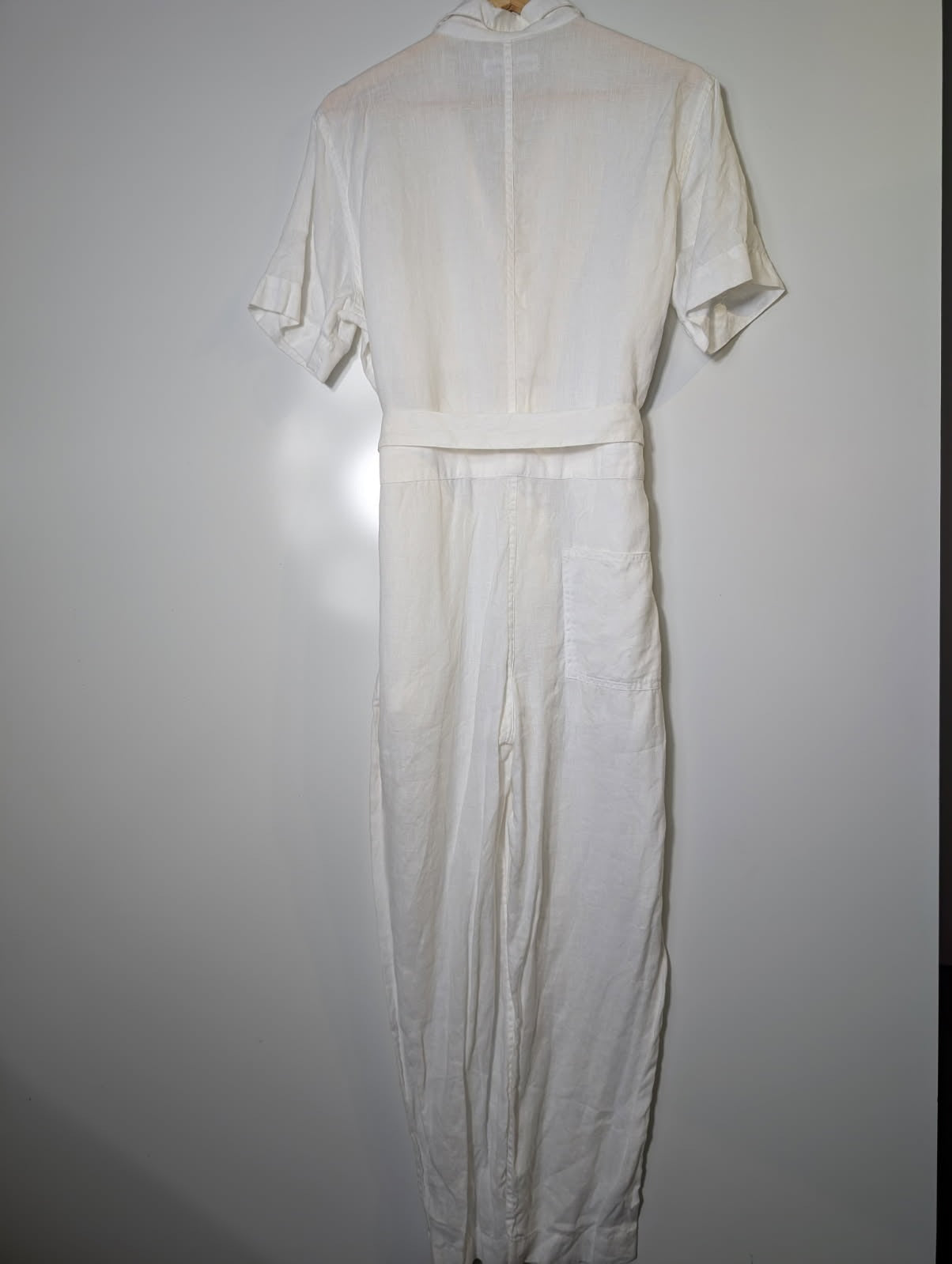Assembly Label Linen Utility Jumpsuit - White Size 8 - Image 4