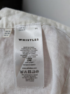 Whistles Linen Blend High Neck Tank Top White Women's UK 10 - Image 5