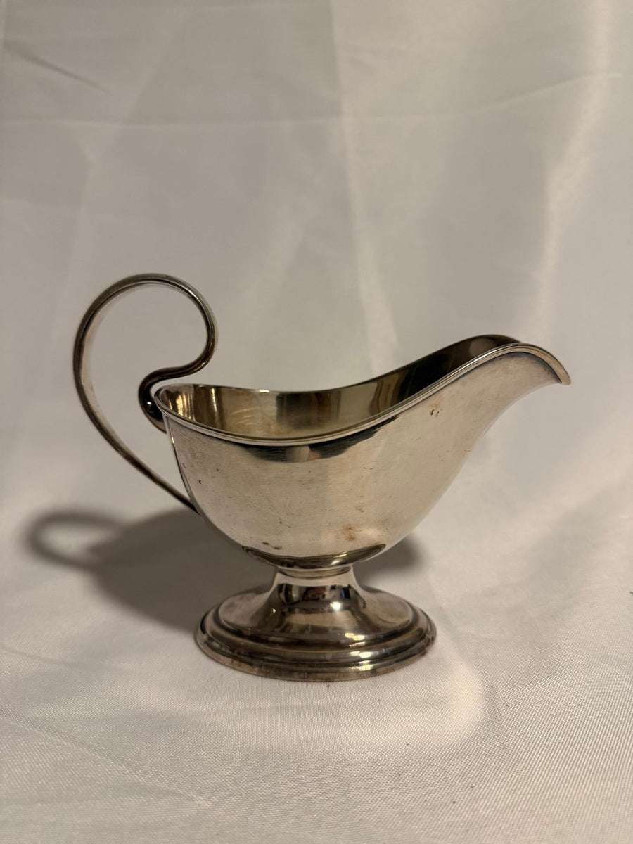 Vintage Silver-Plated Gravy Boat Pedestal Base - Image 4