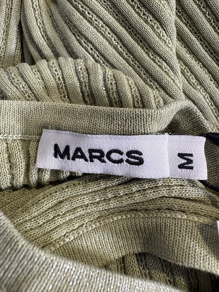 Marcs Imogen Foil Rib Tank Top Olive Green Size M - Image 2