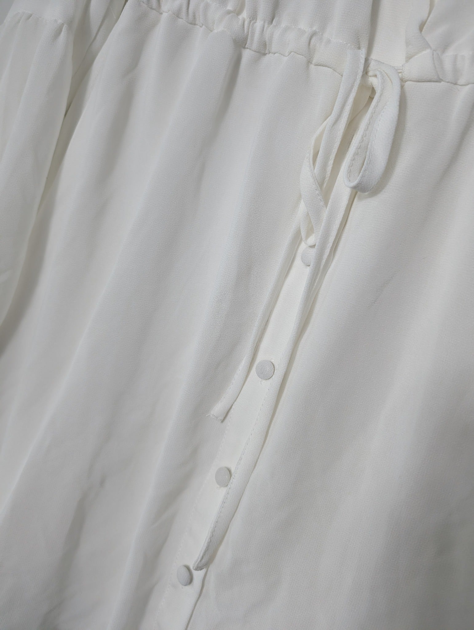 Don't Ask Amanda Long Sleeve Button-Down Mini Dress White Size S - Image 2