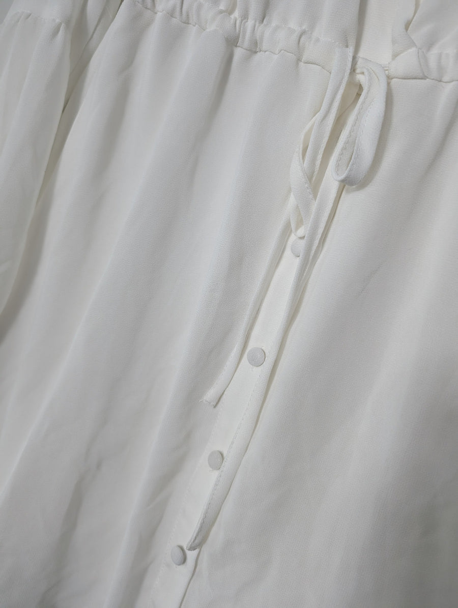 Don't Ask Amanda Long Sleeve Button-Down Mini Dress White Size S - Image 2