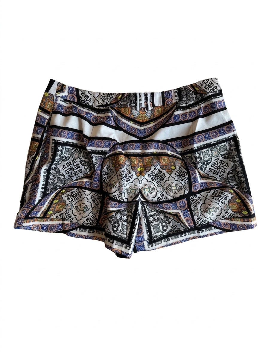 Topshop Geometric Patterned Shorts - Image 1