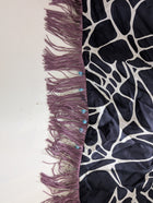 PROVA Silk Scarf Spotted Print with Beaded Fringe One Size - Image 11