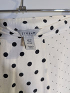 Jigsaw Polka Dot Viscose Midi Skirt Cream & Black UK 10 - Image 7