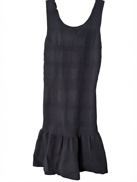 Sandro Black Knit Dress with Ruffle Hem Size 2 - Image 1