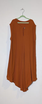 Mister Zimi Sleeveless Tunic Rust Orange Size 14 - Image 3