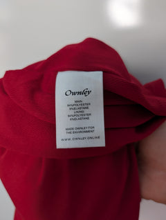 Ownley Marion Mini Dress Red Cowl Neck Ruched XS - Image 10