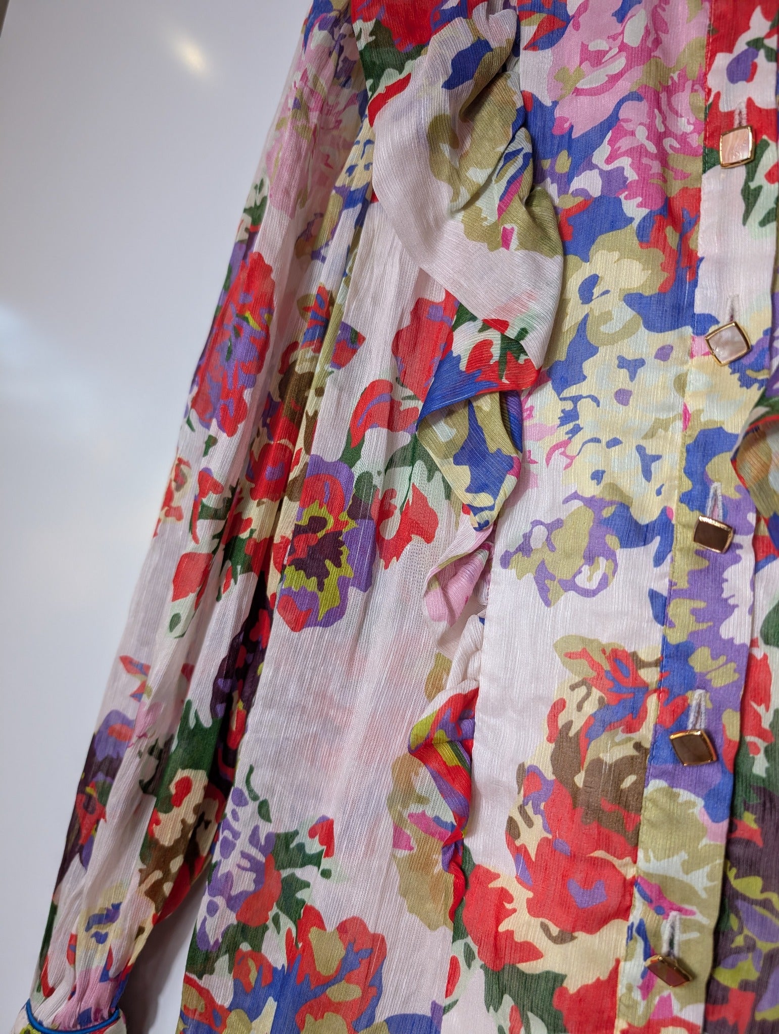 Ginger & Smart Floral Ruffle Blouse Multicolour Women's Size M - Image 2