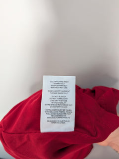 Ownley Marion Mini Dress Red Cowl Neck Ruched XS - Image 11