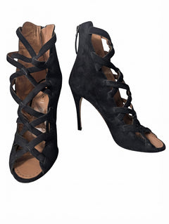 Alaïa Strappy Stiletto Sandals Black Suede Size 38 - Image 1