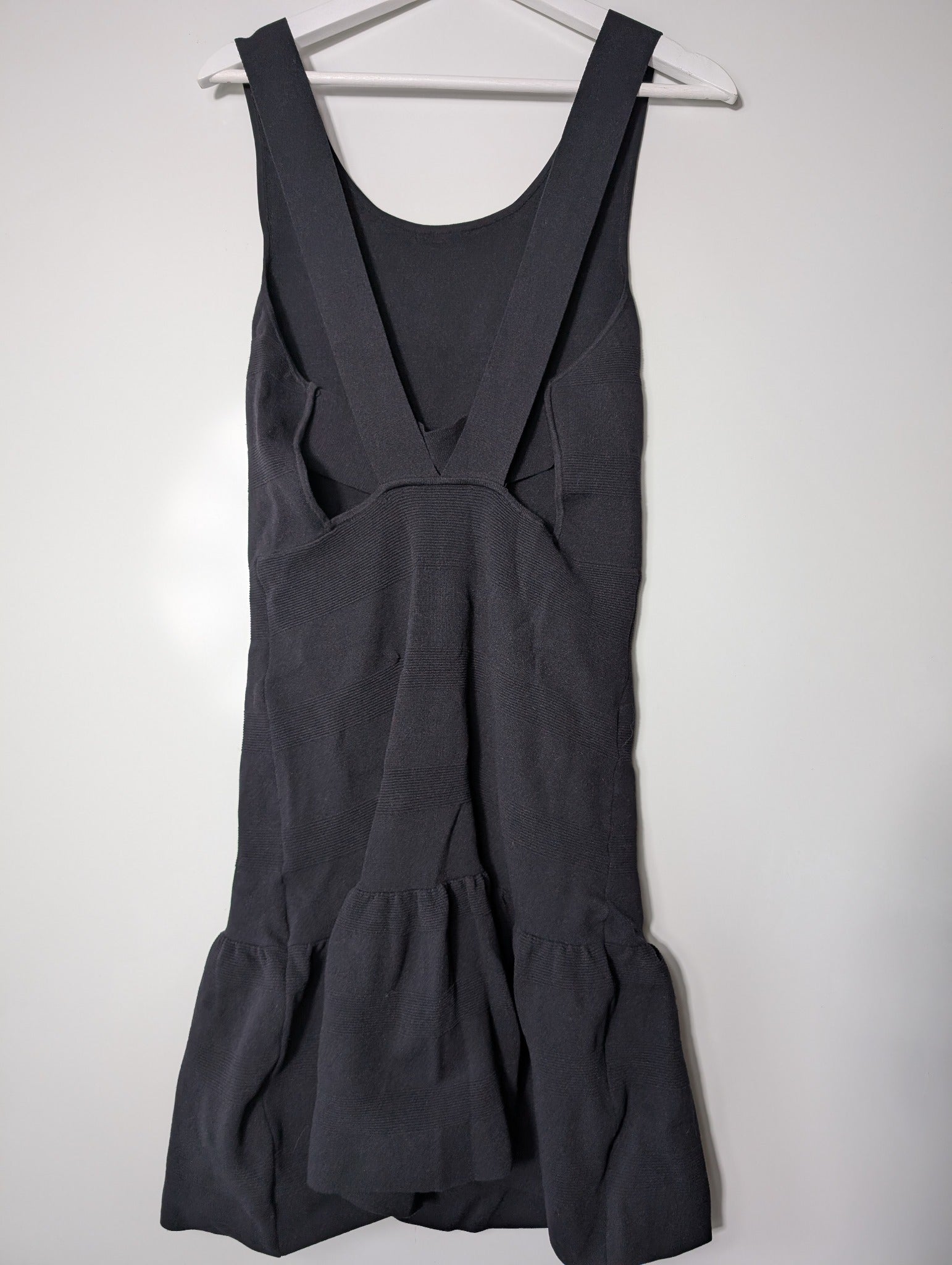 Sandro Black Knit Dress with Ruffle Hem Size 2 - Image 5