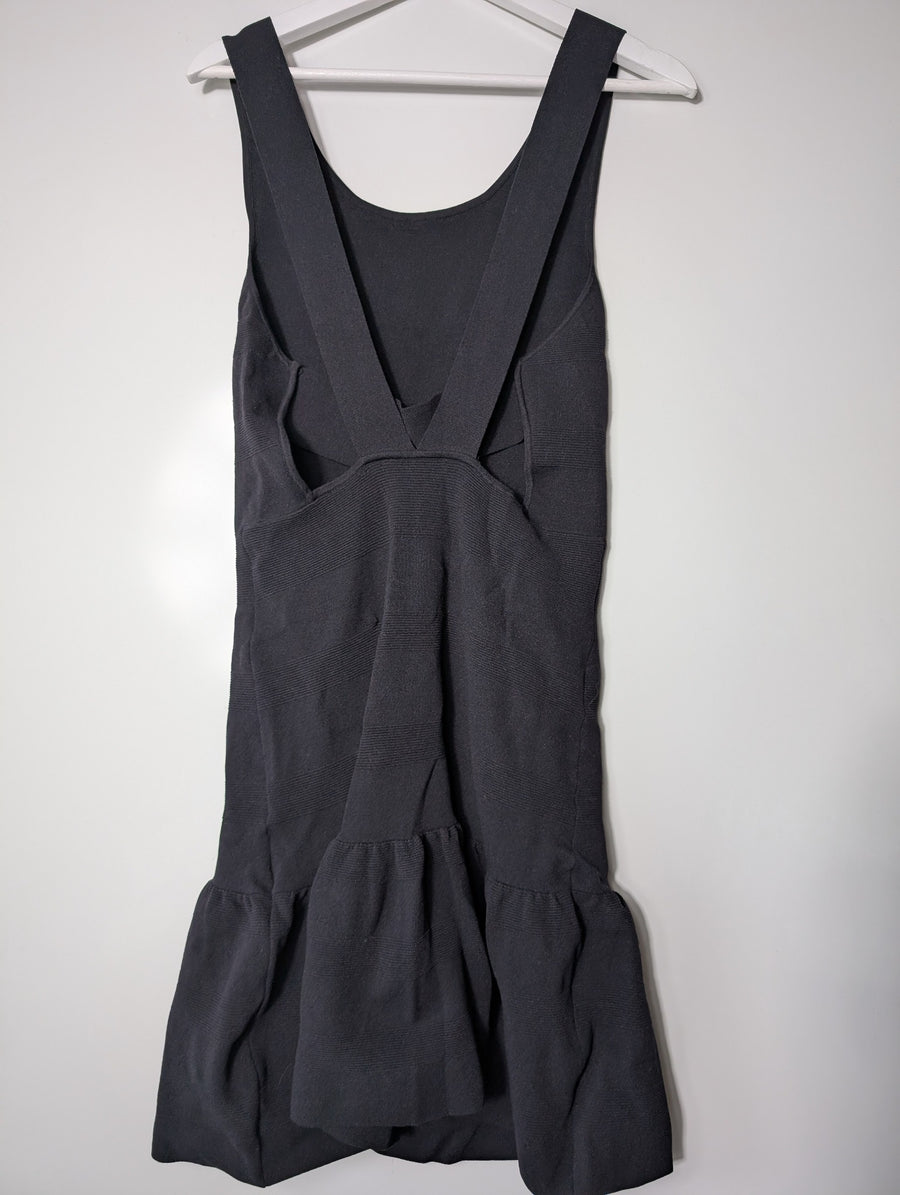Sandro Black Knit Dress with Ruffle Hem Size 2 - Image 5