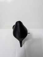 Prada Black Satin Criss-Cross Peep Toe Heels EU 38 - Image 4