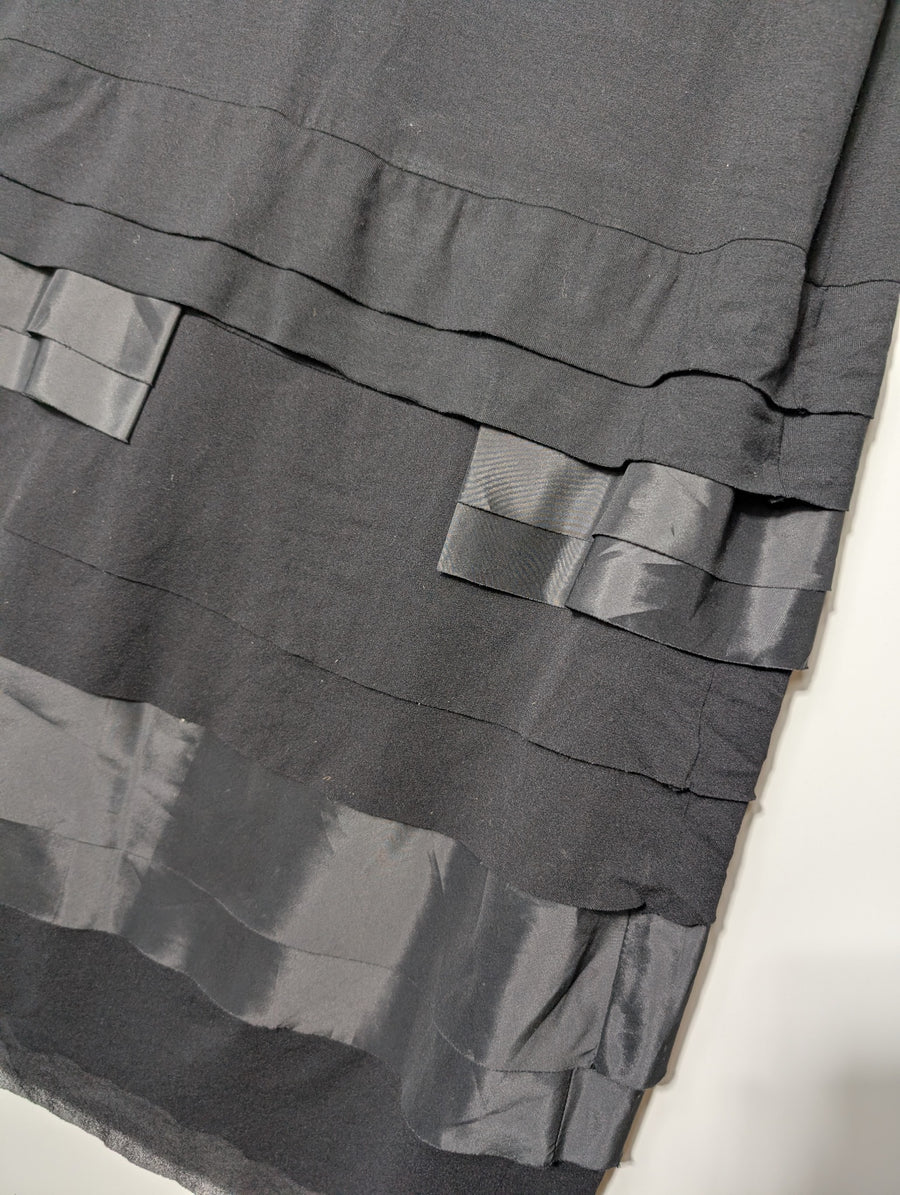 Paula Ryan Sleeveless Tiered Hem Dress Black Size M - Image 2