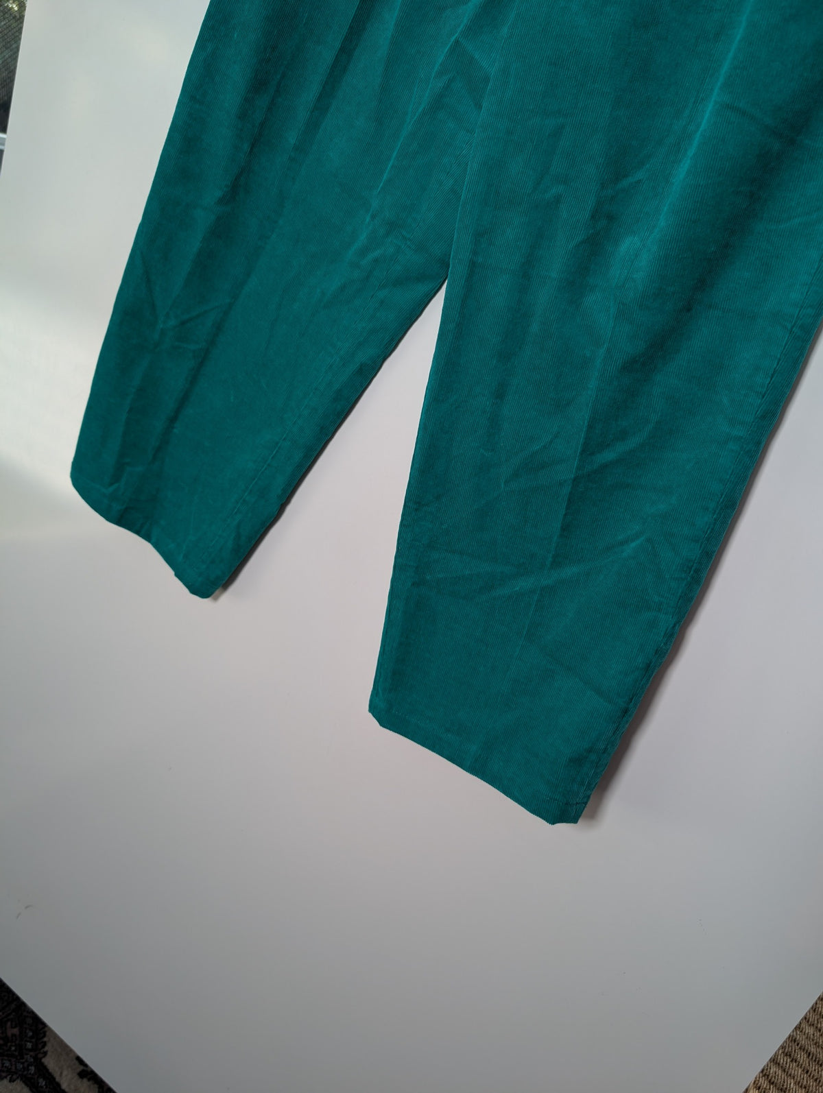 MARNI UNIQLO High-Waisted Pleated Corduroy Trousers Green Size M - Image 3