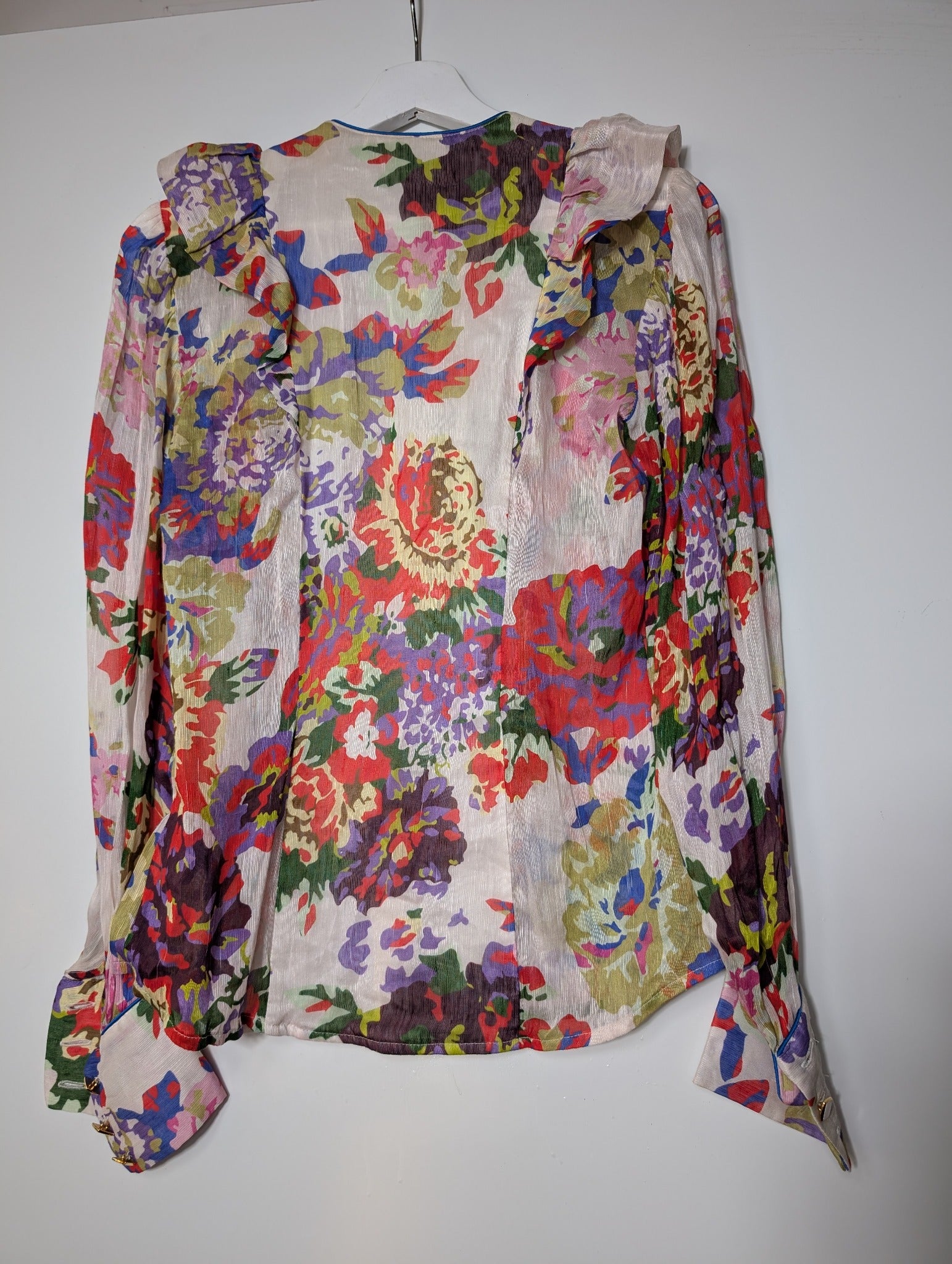Ginger & Smart Floral Ruffle Blouse Multicolour Women's Size M - Image 4