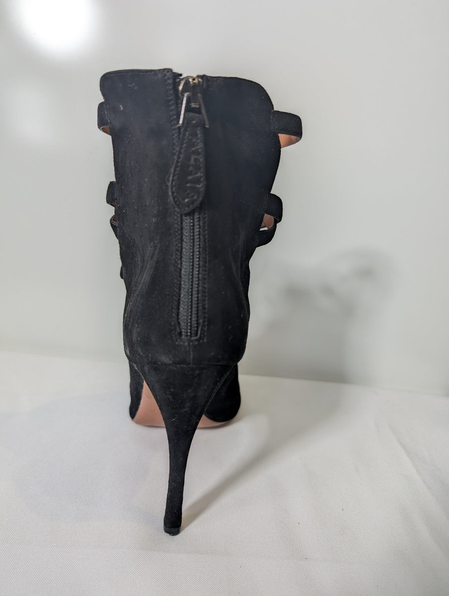 Alaïa Strappy Stiletto Sandals Black Suede Size 38 - Image 3