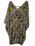 Tigerlily Geometric Print V-Neck Kaftan Tunic Large - Image 1