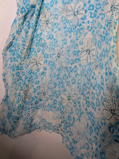 Camilla Silk Kaftan Blue Animal Print One Size - Image 5