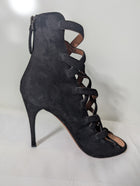 Alaïa Strappy Stiletto Sandals Black Suede Size 38 - Image 4