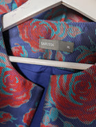 SARISSA Floral Jacquard Shift Dress and Jacket Set Blue Red XL - Image 4