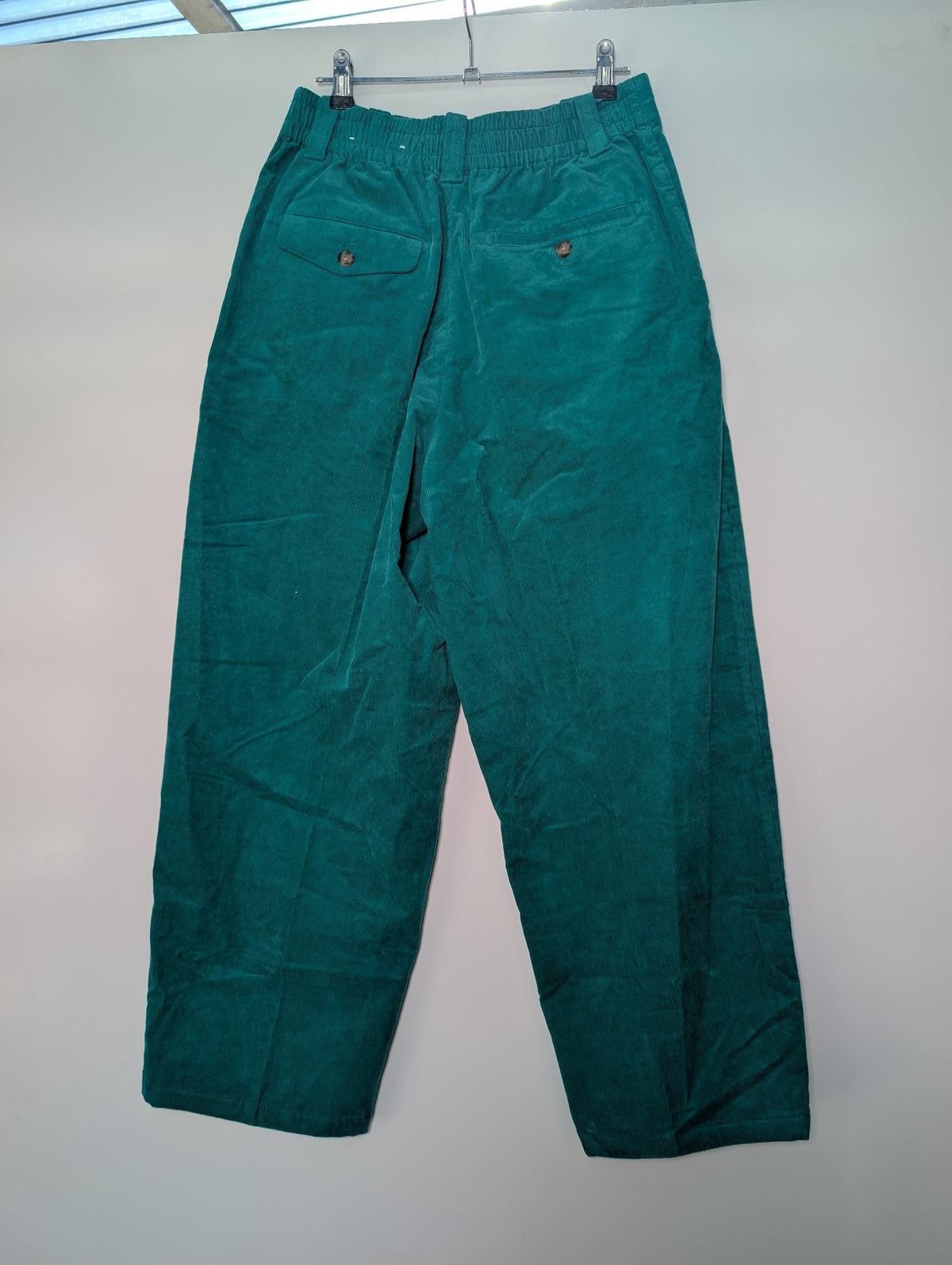 MARNI UNIQLO High-Waisted Pleated Corduroy Trousers Green Size M - Image 4