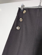 Dorothy Perkins High-Waisted Sailor Trousers Black UK 6 - Image 2