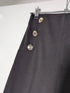 Dorothy Perkins High-Waisted Sailor Trousers Black UK 6 - Image 2