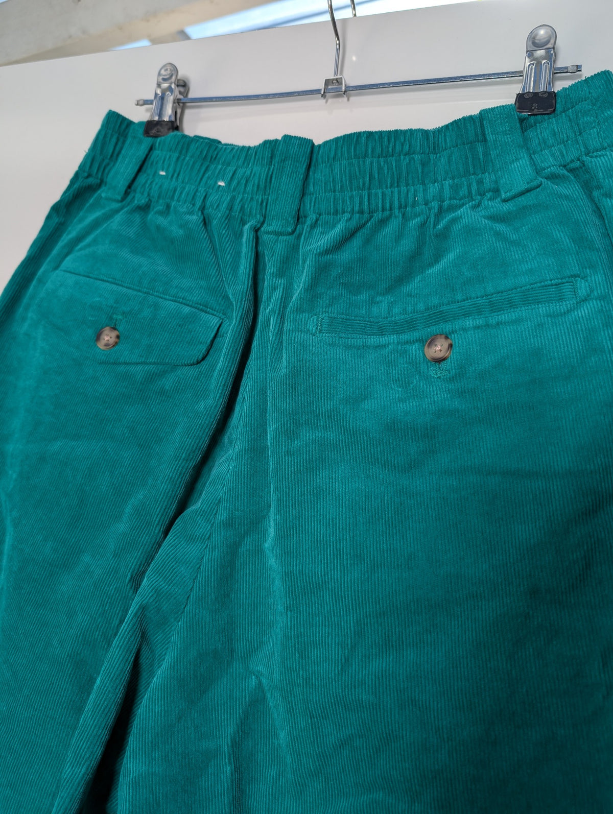MARNI UNIQLO High-Waisted Pleated Corduroy Trousers Green Size M - Image 5