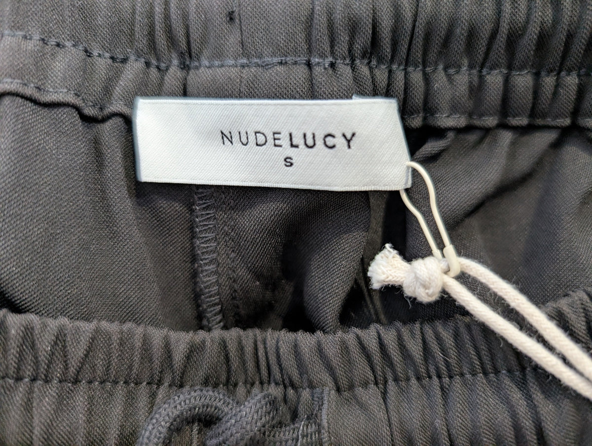 NUDELUCY Quincy Pant Wide Leg Trousers Black Size S - Image 5