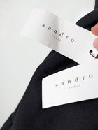 Sandro Black Knit Dress with Ruffle Hem Size 2 - Image 8