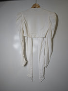 ATOÌR Puff Sleeve Tie Front Bolero Shrug White Size 8 - Image 5