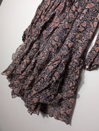 Isabel Marant Etoile Silk Maxi Dress Floral Smocked Bodice Size 36 - Image 2