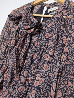 Isabel Marant Etoile Silk Maxi Dress Floral Smocked Bodice Size 36 - Image 3