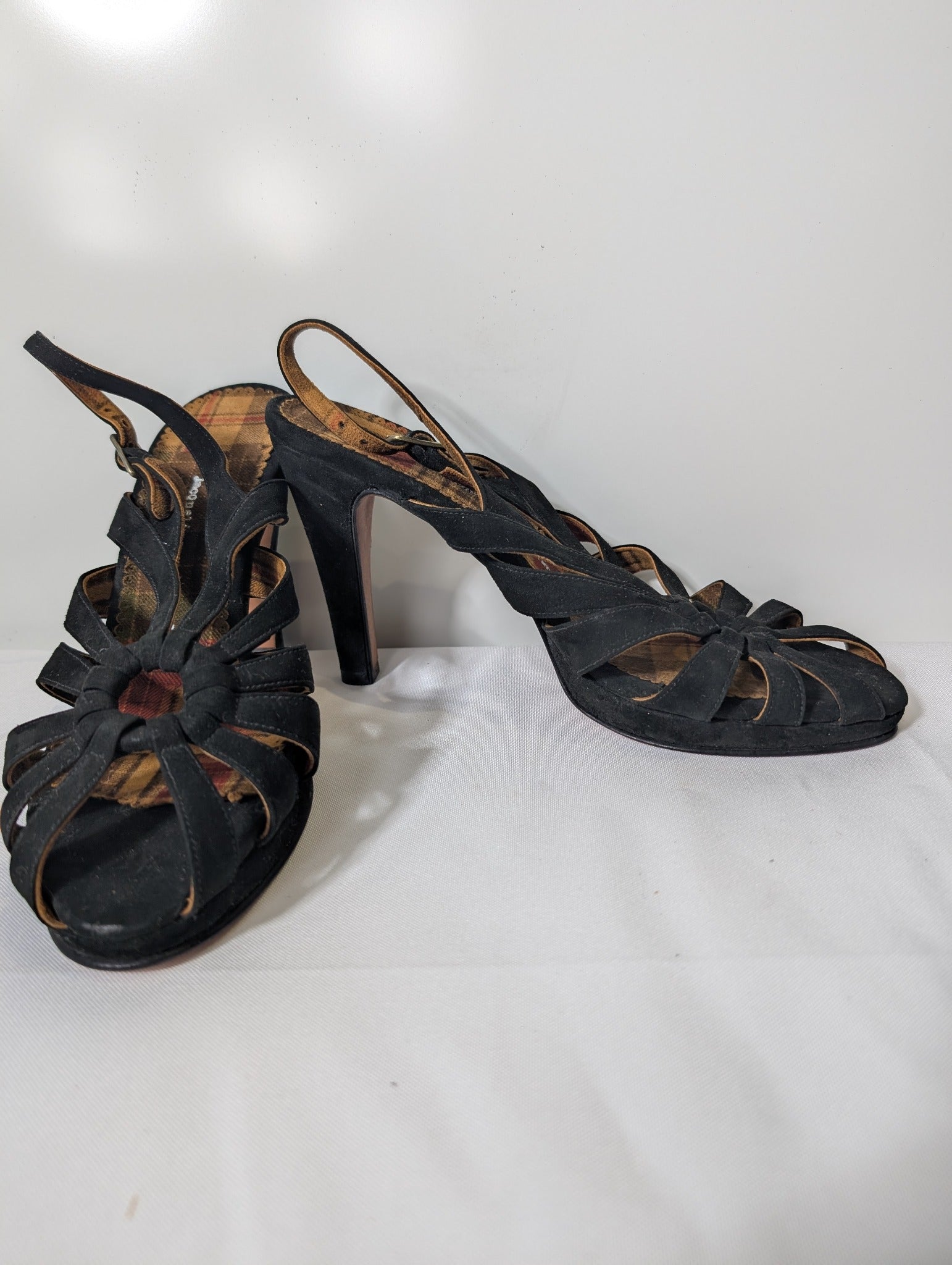 Alaïa Strappy Stiletto Sandals Black Suede Size 38 - Image 8