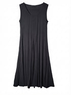 Paula Ryan Sleeveless Pleated Dress Black Size M - Image 1
