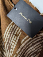 Massimo Dutti Halter Neck Maxi Dress Brown Leaf Print EU 38 - Image 5