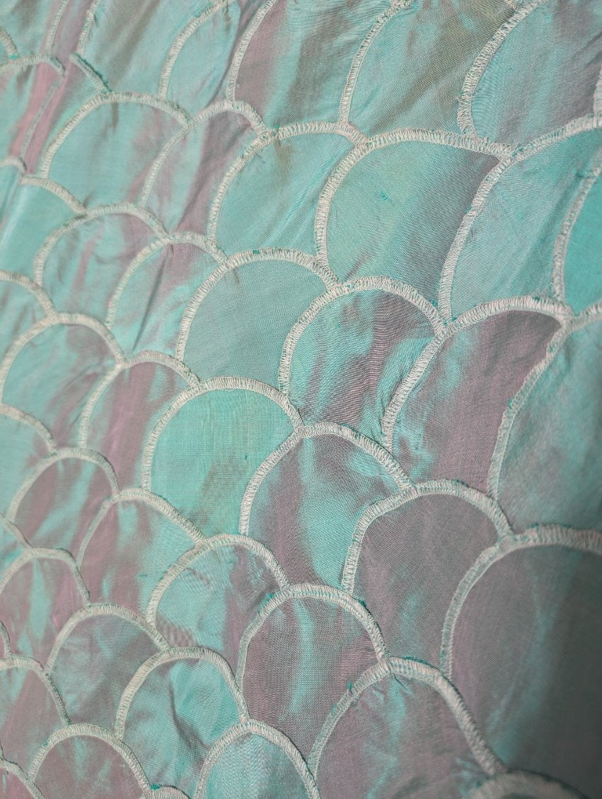 Sarissa Iridescent Teal Shantung Silk Blazer - Women's Size XL - Image 5
