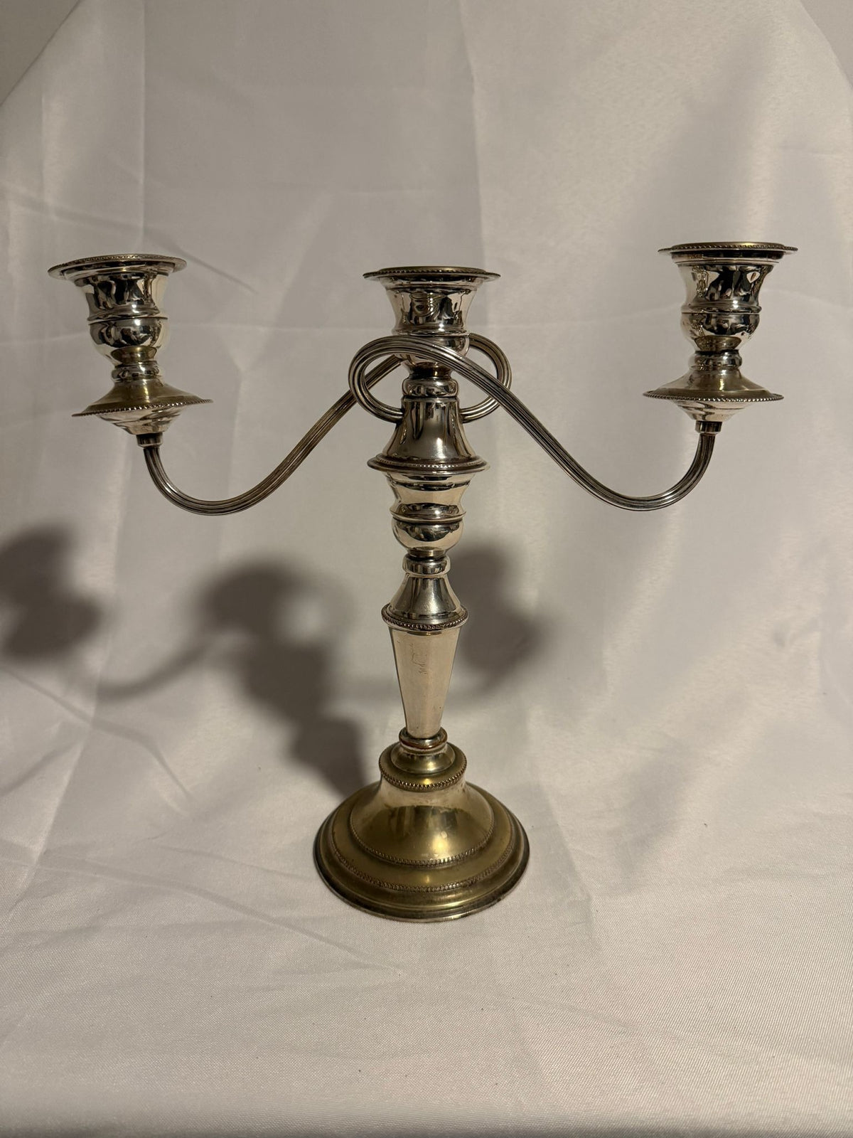 Vintage 3-Light Candelabra Silver Plated on Copper - Image 5